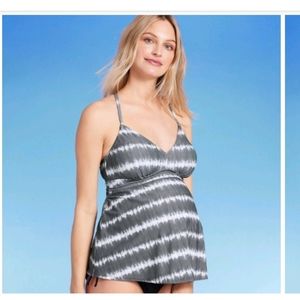 Grey Maternity Swim Top